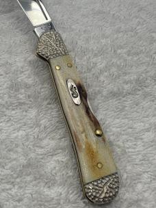 Case XX Stag 1 Blade Mini Copperlock Pattern 51749LSS Engraved Bolsters USA (#53)