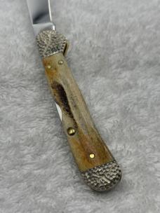 Case XX Stag 1 Blade Mini Copperlock Pattern 51749LSS Engraved Bolsters USA (#53)
