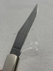 Parker Edwards Vintage 1 Blade Damascus Blade Trapper Made In Alabama USA (#39)