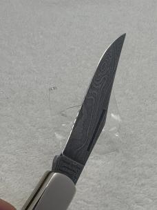 Parker Edwards Vintage 1 Blade Damascus Blade Trapper Made In Alabama USA (#39)