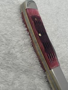Parker Edwards Vintage 1 Blade Damascus Blade Trapper Made In Alabama USA (#39)