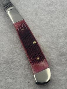 Parker Edwards Vintage 1 Blade Damascus Blade Trapper Made In Alabama USA (#39)