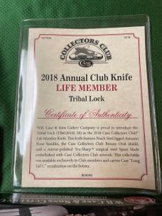 2018 Case Life Members Tribal Lock
