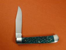Weed & Co. Green Jigged Bone Trapper Knife NIT from Cooper Cutlery USA 5119GJB