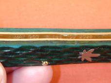 Weed & Co. Green Jigged Bone Trapper Knife NIT from Cooper Cutlery USA 5119GJB