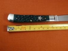 Weed & Co. Green Jigged Bone Trapper Knife NIT from Cooper Cutlery USA 5119GJB