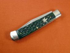 Weed & Co. Green Jigged Bone Trapper Knife NIT from Cooper Cutlery USA 5119GJB