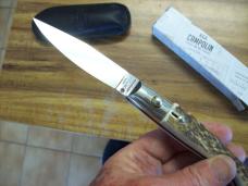 A.G.A. Campolin Pattada Scarce Italian Automatic Genuine Stag/Antler UNUSED W/Pouch & Box