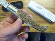 A.G.A. Campolin Pattada Scarce Italian Automatic Genuine Stag/Antler UNUSED W/Pouch & Box
