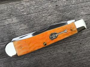 Case 2-blade Trapper Parsimmons Jig Bone 6254 SS Guitar Shield