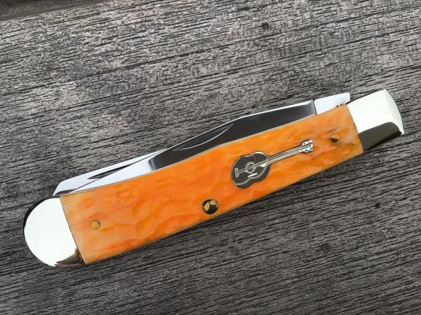 Case 2-blade Trapper Parsimmons Jig Bone 6254 SS Guitar Shield