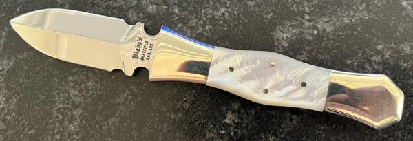 Beautiful Graham Clayton Digby's Mother Of Pearl Fixed Blade Knife, Sheffield England