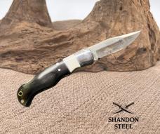 Elk Ridge Stainless Blade Black - White / Black Handle Pocket Knife - ER-943WH