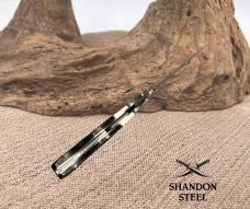 Elk Ridge Stainless Blade Black - White / Black Handle Pocket Knife - ER-943WH