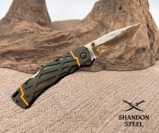 Elk Ridge Evolution Pro Flipper Pocket Knife Folder 923PL New with Sheath 