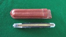 RARE WWII FHM Philippine Batangas Balisong Butterfly Knife w/Original Leather Pouch