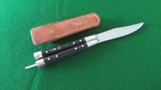RARE WWII FHM Philippine Batangas Balisong Butterfly Knife w/Original Leather Pouch