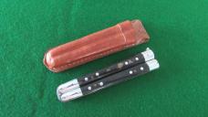 RARE WWII FHM Philippine Batangas Balisong Butterfly Knife w/Original Leather Pouch