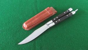 RARE WWII FHM Philippine Batangas Balisong Butterfly Knife wOriginal Leather Pouch