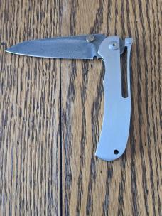 A.G. Russell Original One-Hand Knife – Rare Damascus Blade – Made in USA (Assembled)