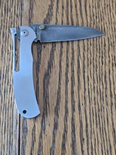 A.G. Russell Original One-Hand Knife – Rare Damascus Blade – Made in USA (Assembled)