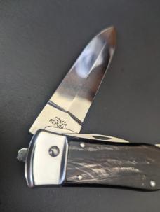 NEW Mikov Buffalo Horn Camper Picnic Predator Lever Lock Automatic Knife  (3.7