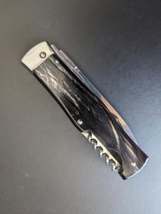 NEW Mikov Buffalo Horn Camper Picnic Predator Lever Lock Automatic Knife  (3.7