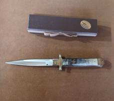 12"MALTESE SHEEP HORN (RAM)SWITCH BLADE BY ANTONIO CONTINI SARDINIA, ITALY