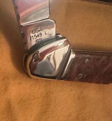 2005 Case Select Large Copperlock w/Exotic Amboyna Wood Handles, Worked Blade,Back Spring&Fluted B’s