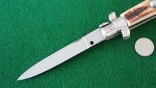 RARE c. 1960's C. JUL HERTBERTZ Rostfrei 20cm 8" RED DOT Safety STAG Stiletto MINT !