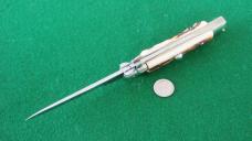 RARE c. 1960's C. JUL HERTBERTZ Rostfrei 20cm 8" RED DOT Safety STAG Stiletto MINT !