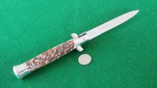 RARE c. 1960's C. JUL HERTBERTZ Rostfrei 20cm 8" RED DOT Safety STAG Stiletto MINT !