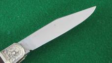 RARE c. 1960's BOKER 1909 GUARDIAN ETCHED Tortoise Shell Scales Engraved NICE !