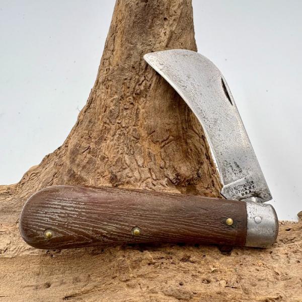 KUTMASTER Utica USA Vintage Linesman's Folding Pruner Hawkbill Pocket Knife (25)