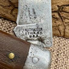 KUTMASTER Utica USA Vintage Linesman's Folding Pruner Hawkbill Pocket Knife (25)
