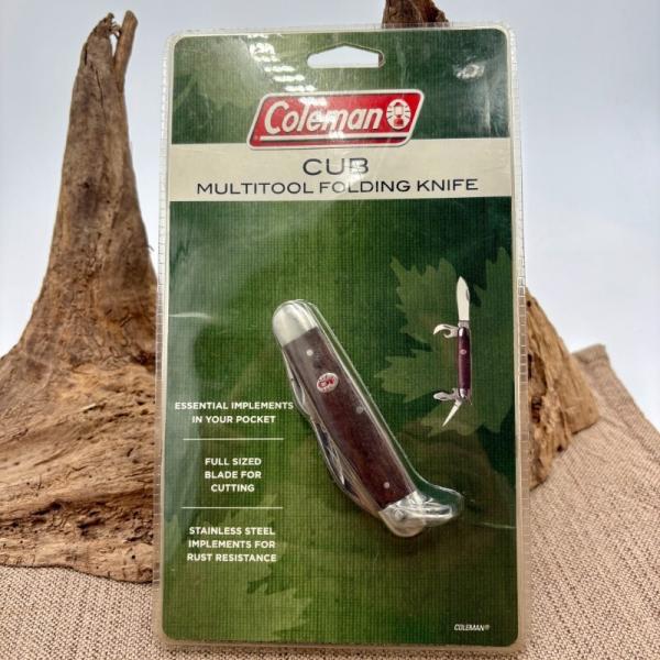 Coleman Cub Multi Tool Folding Knife NIB Camp Scout Bottle Can Opener 