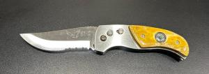 Vintage 1990s quotTravelerquot Folding-Blade Pocket Knife with Mini-Compass