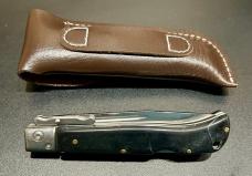 Italian-Style Roma 9" Swing-Guard Lockback Pocket Knife, Faux Buffalo Horn Scales
