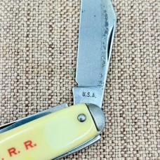 VINTAGE PRR PENNSYLVANIA RAILROAD NOVELTY KNIFE CO USA 2 BLADE JACK (186)