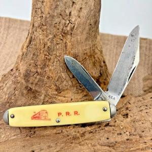 VINTAGE PRR PENNSYLVANIA RAILROAD NOVELTY KNIFE CO USA 2 BLADE JACK 186