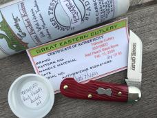 Great Eastern Cutlery 253109EO Easy Open Little Jack Red Peach Seed Jig