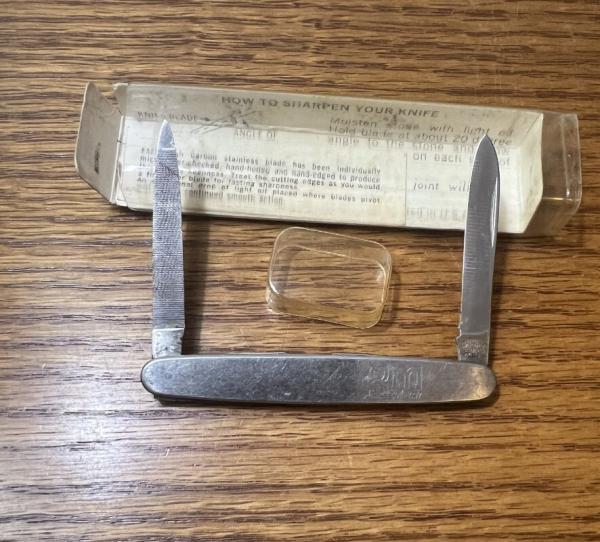 SCHRADE WALDEN STAINLESS NY USA 778 POCKET KNIFE & 778RB VIEW TUBE BOX