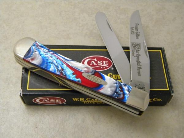 Case XX USA Corelon Prem. Ed. Star Spangled Banner Trapper Knife NIB