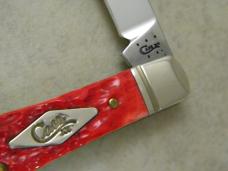 Case XX USA 2014 TB 61028 Green and red Bone Tear Drop Knife NIB