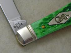 Case XX USA 2014 TB 61028 Green and red Bone Tear Drop Knife NIB