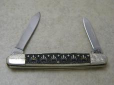 Case XX 10 Dot 06263 Fancy Scrimshaw Bone Pen Knife