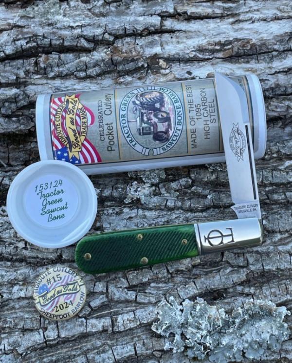 GEC TIDIOUTE ** 153124 TRACTOR GREEN SAWCUT BONE SHEEPFOOT BARLOW
