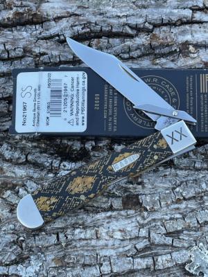 CASE XX SFO 2022 SNAKESKIN SMOOTH ANTIQUE BONE CHEETAH