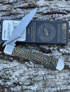 CASE XX ** SFO 2022 SMOOTH OLIVE GREEN BONE ALLIGATOR SKIN CHEETAH