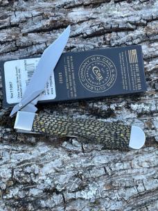 CASE XX ** SFO 2022 SMOOTH OLIVE GREEN BONE ALLIGATOR SKIN CHEETAH
